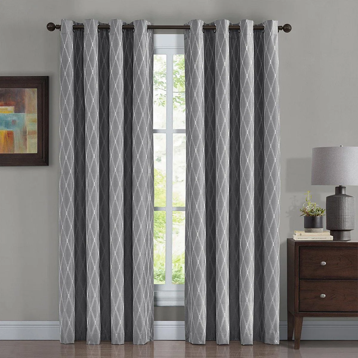 100% Blackout Curtain Jacquard Thermal Insulated Victoria Panels ( Set Of 2)