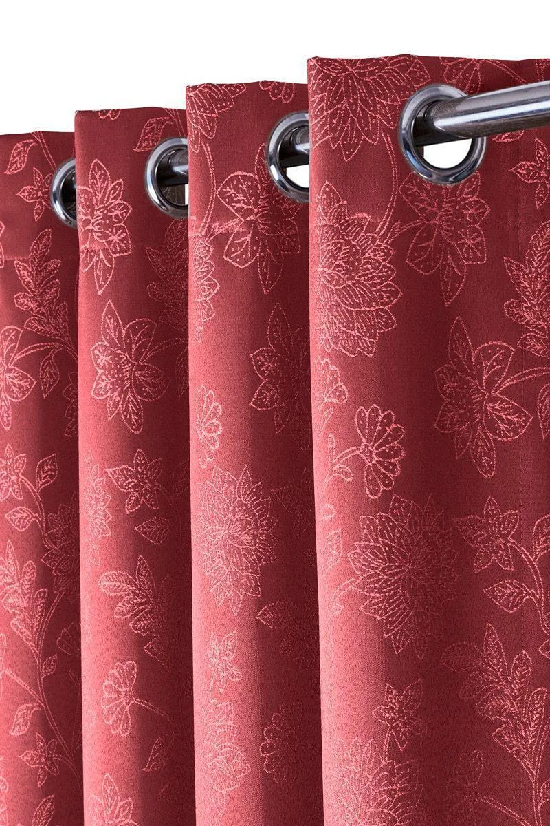 100% Blackout Curtain Panels Fannie - Woven Jacquard Triple Pass Thermal Insulated (Set of 2 Panels)