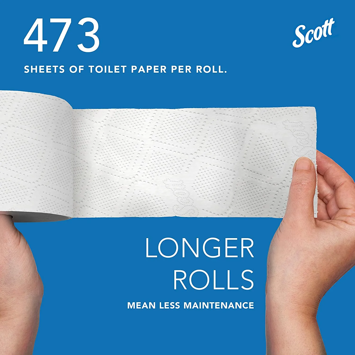 100% Recycled Fiber Standard Roll Bathroom Tissue, 2-Ply, White, 80 Rolls / Case, 473 Sheets / Roll, 37,840 Sheets / Case