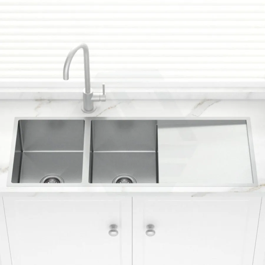 1160x460x230mm 1.2mm Handmade Top/Undermount Double Bowls Kitchen Sink