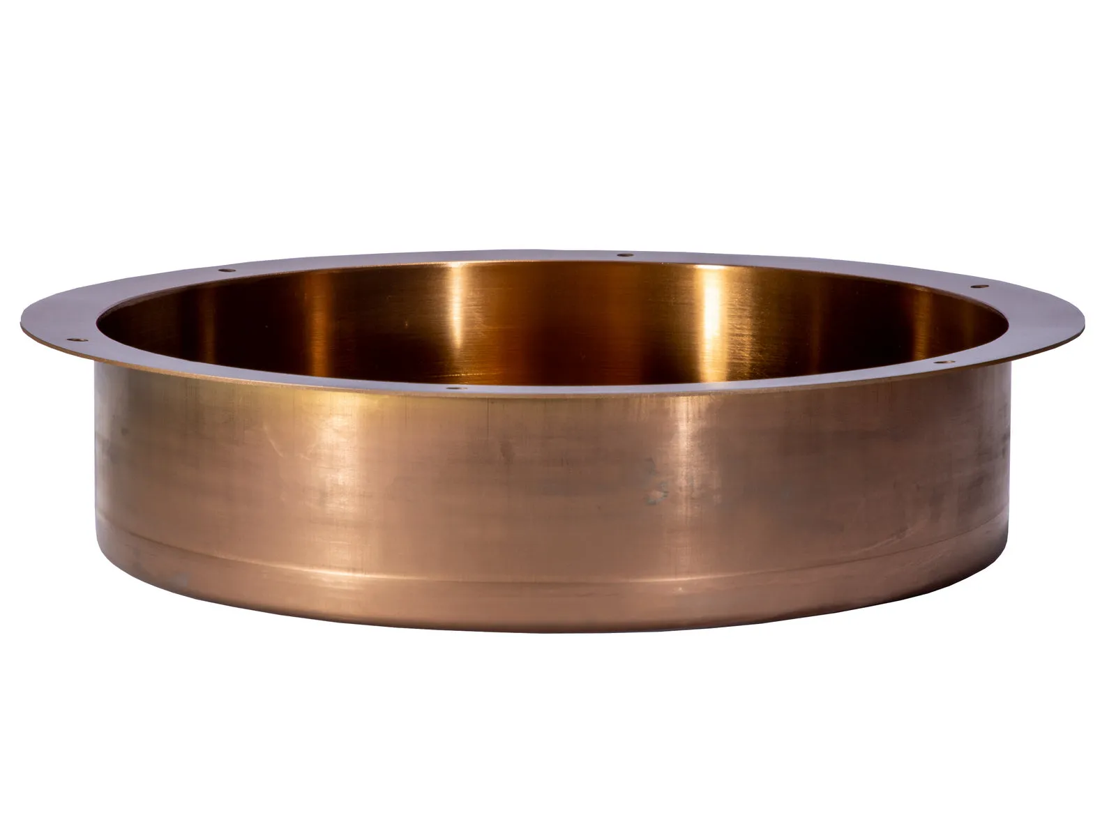 15" Round Stainless Steel Undermount Bathroom Sink with Drain in Rose Gold