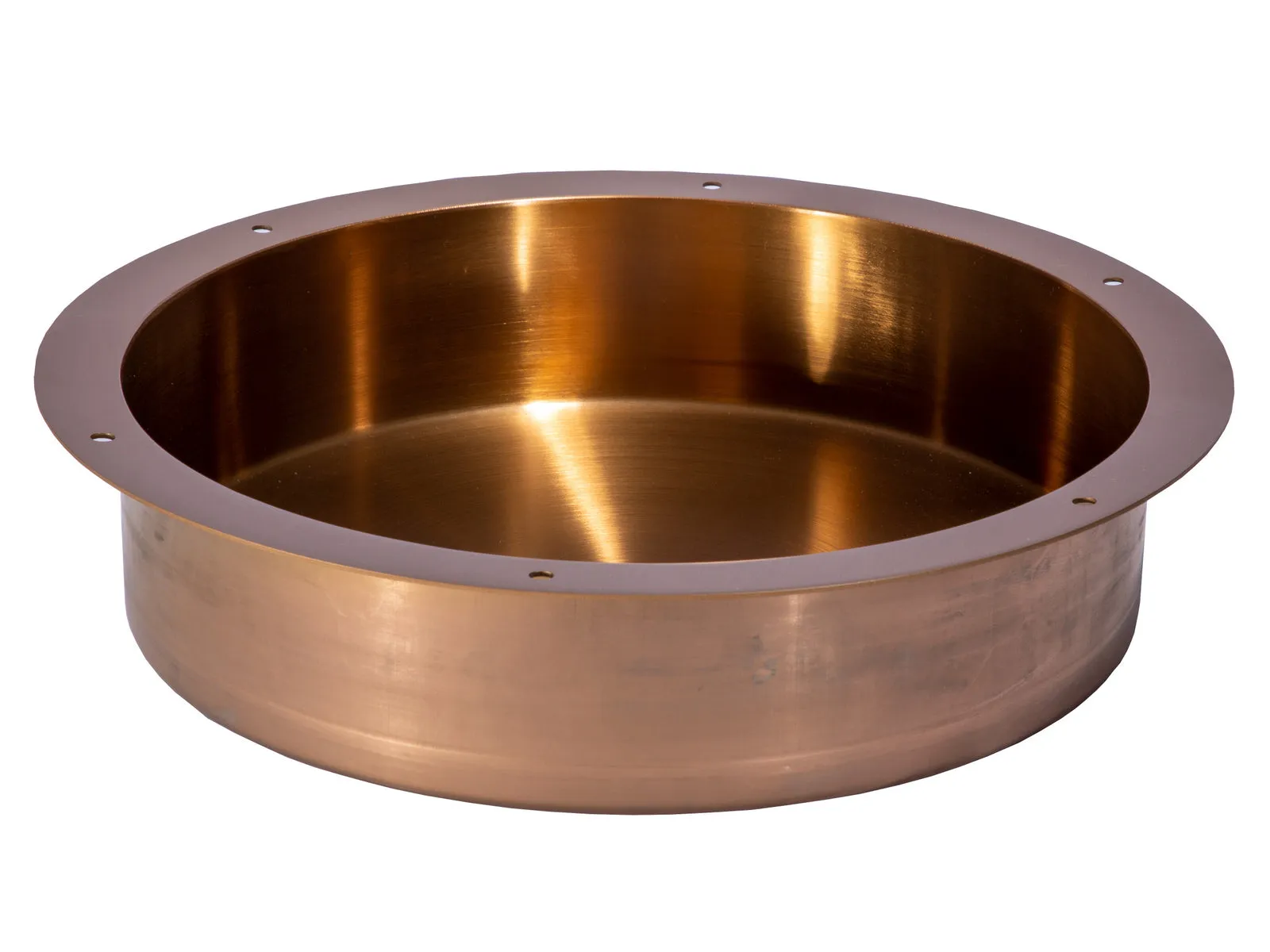 15" Round Stainless Steel Undermount Bathroom Sink with Drain in Rose Gold