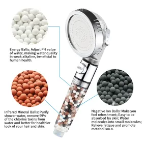 3 Function Spa Shower Head With Switch High Pressure Shower Heads