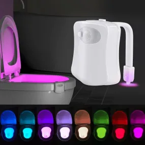 3-Pack: Motion Sensor LED 8 Color Toilet Bowl Night Light