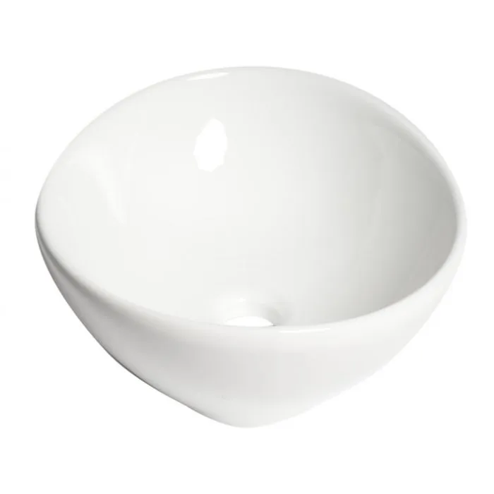 ALFI ABC913 White 16" Egg Shape Above Mount Ceramic Sink