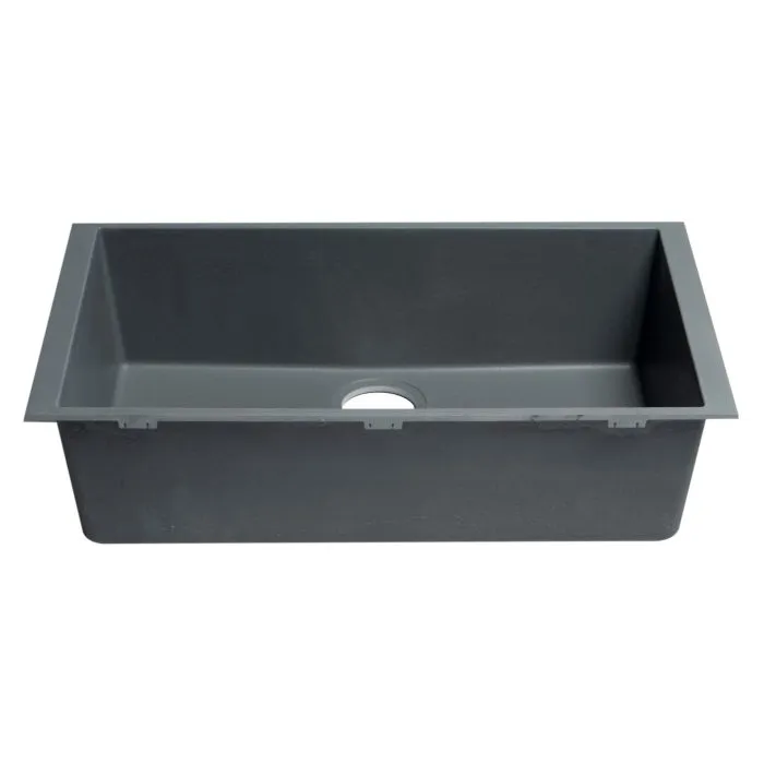 ALFI Brand 30" Undermount Single Bowl Granite Composite Kitchen Sink