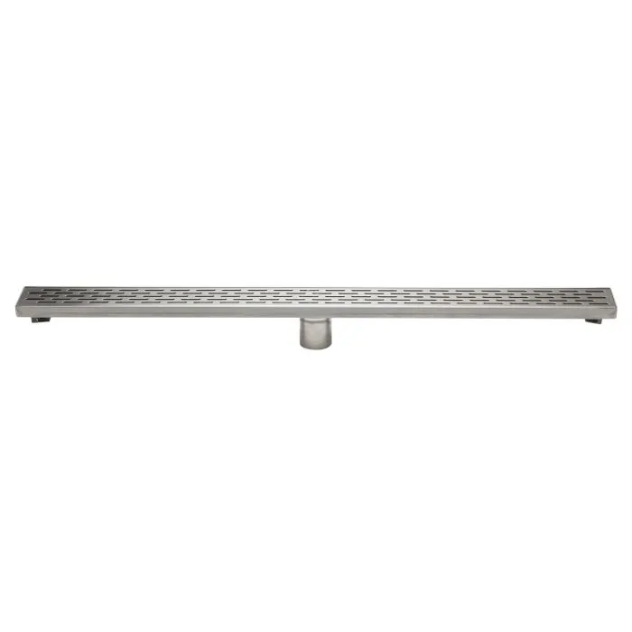 ALFI brand ABLD36C 36" Modern Stainless Steel Linear Shower Drain with Groove Holes