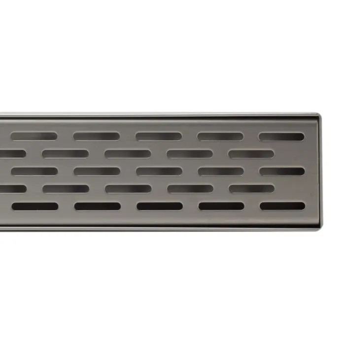 ALFI brand ABLD36C 36" Modern Stainless Steel Linear Shower Drain with Groove Holes