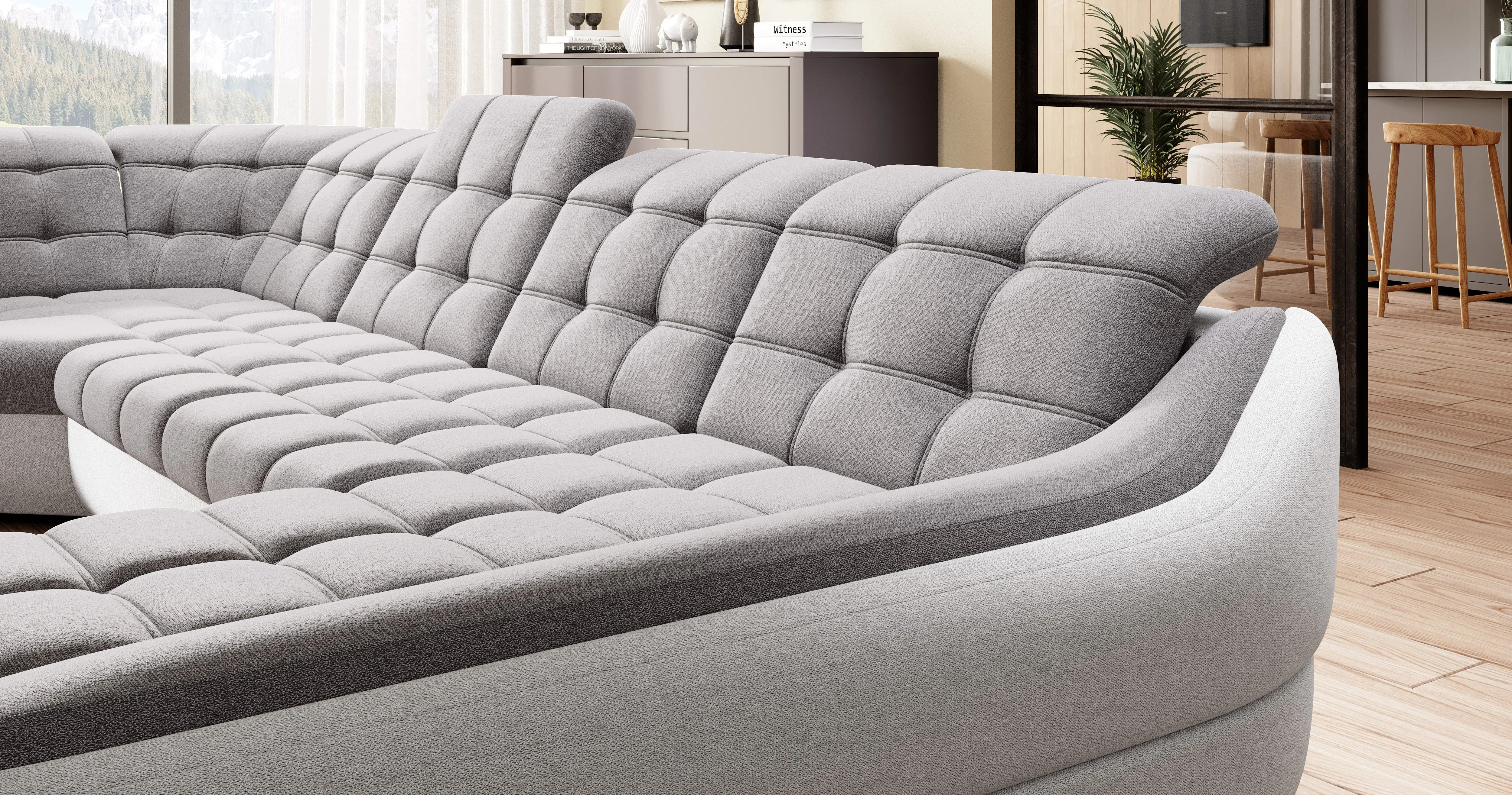 ALVARO XL 153"x 122"x 74.5" Wide Sleeper Sectional with Storage