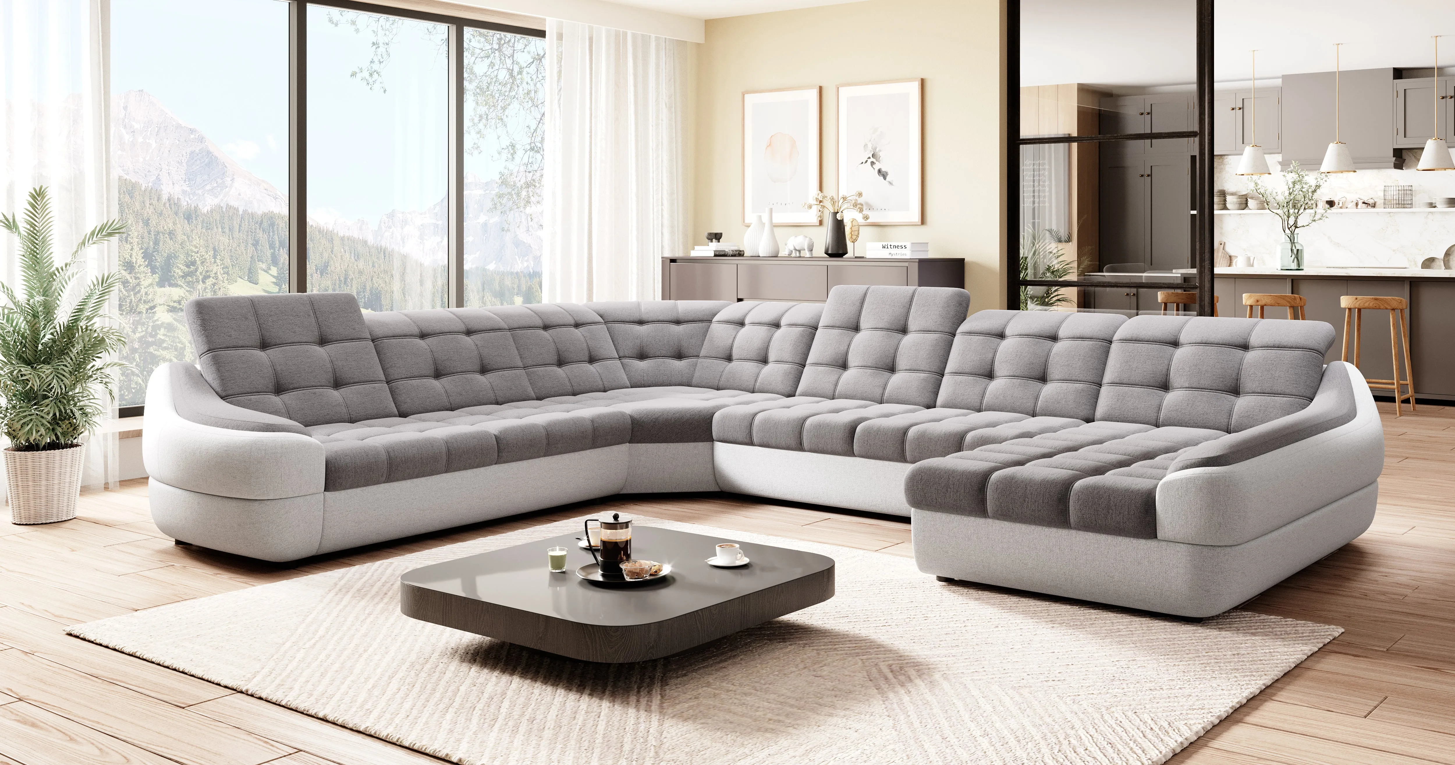 ALVARO XL 153"x 122"x 74.5" Wide Sleeper Sectional with Storage