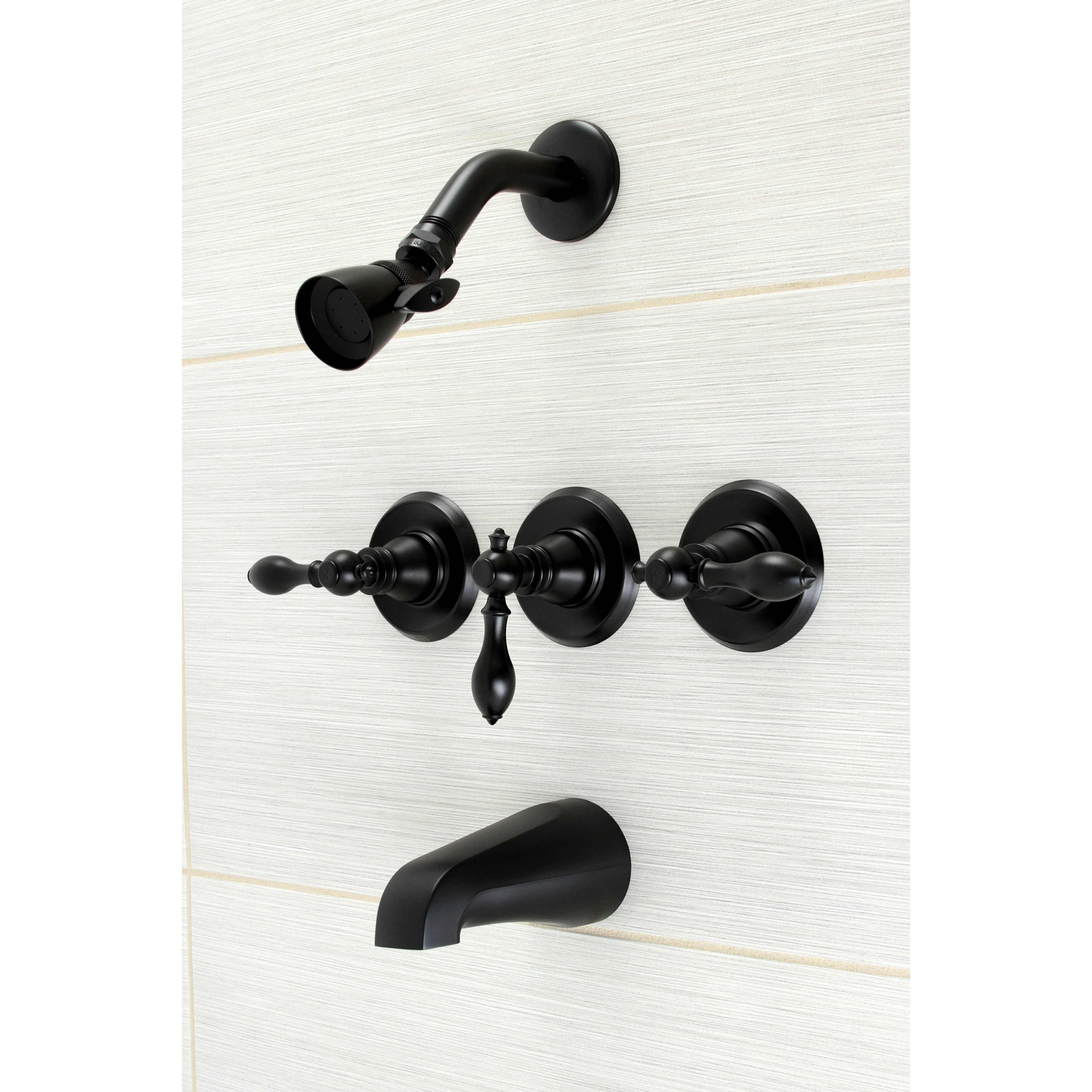 American Classic Three-Handle Tub and Shower Faucet