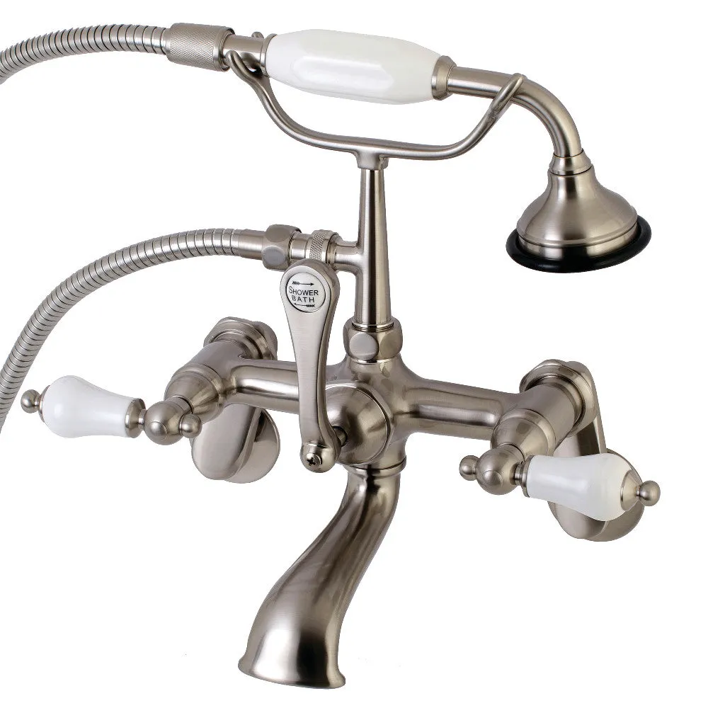 Aqua Vintage Wall Mount Tub Faucet with Hand Shower