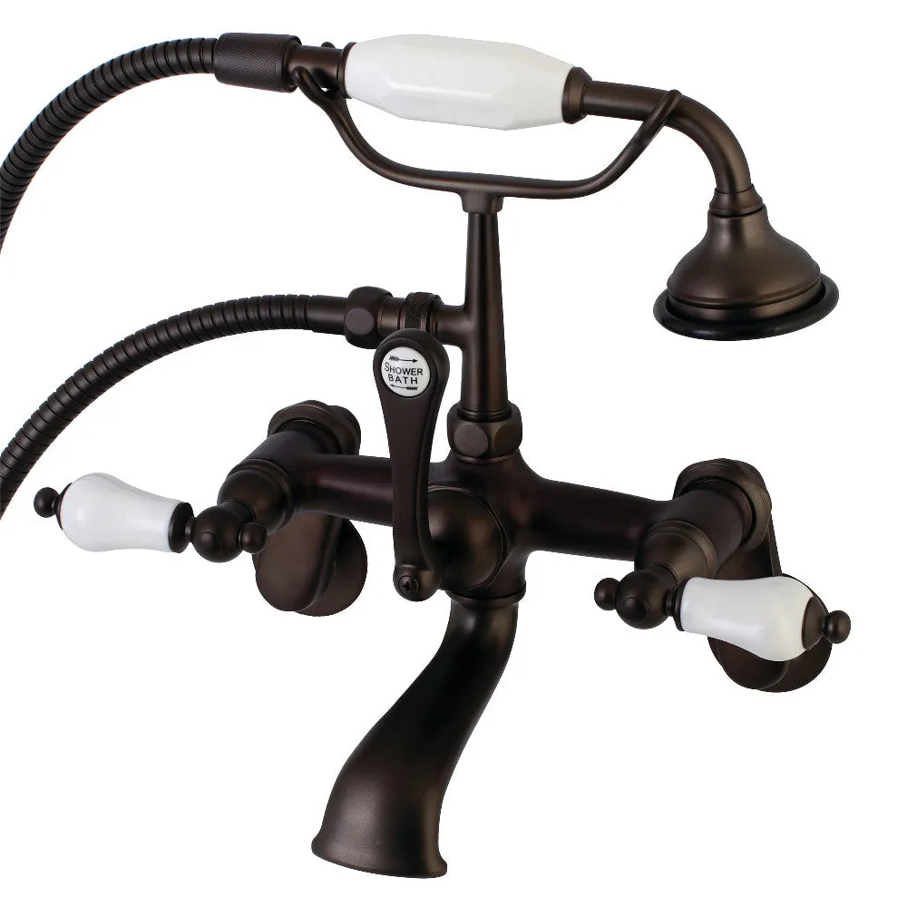 Aqua Vintage Wall Mount Tub Faucet with Hand Shower