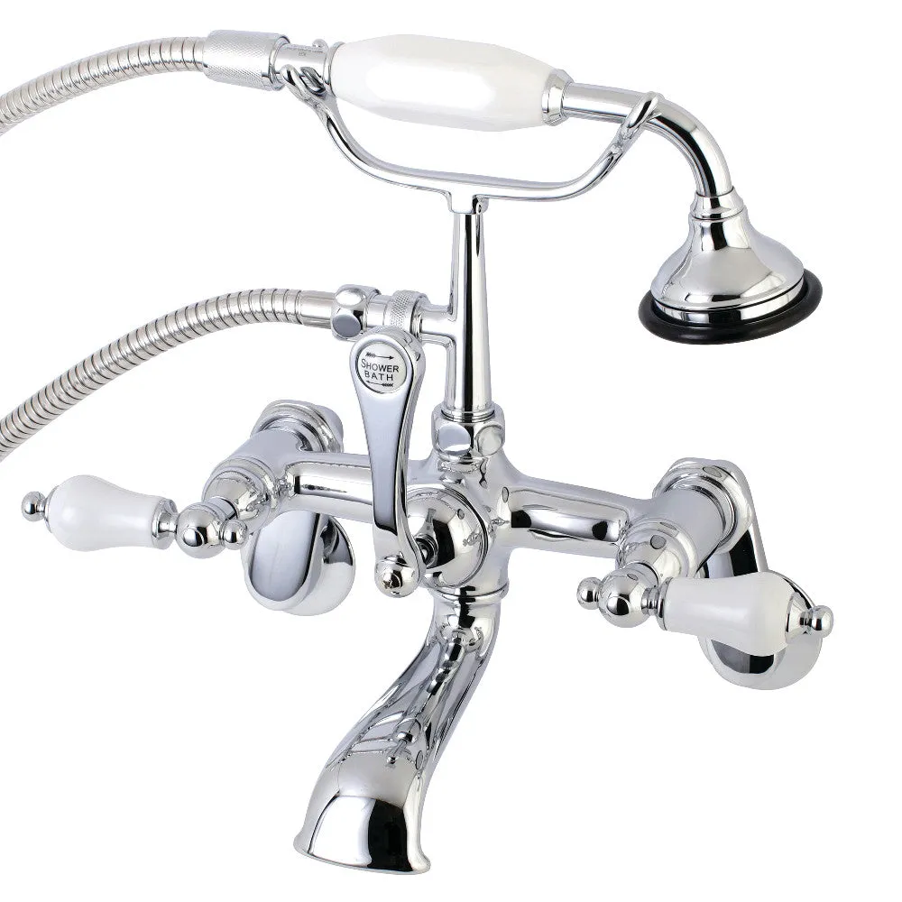 Aqua Vintage Wall Mount Tub Faucet with Hand Shower