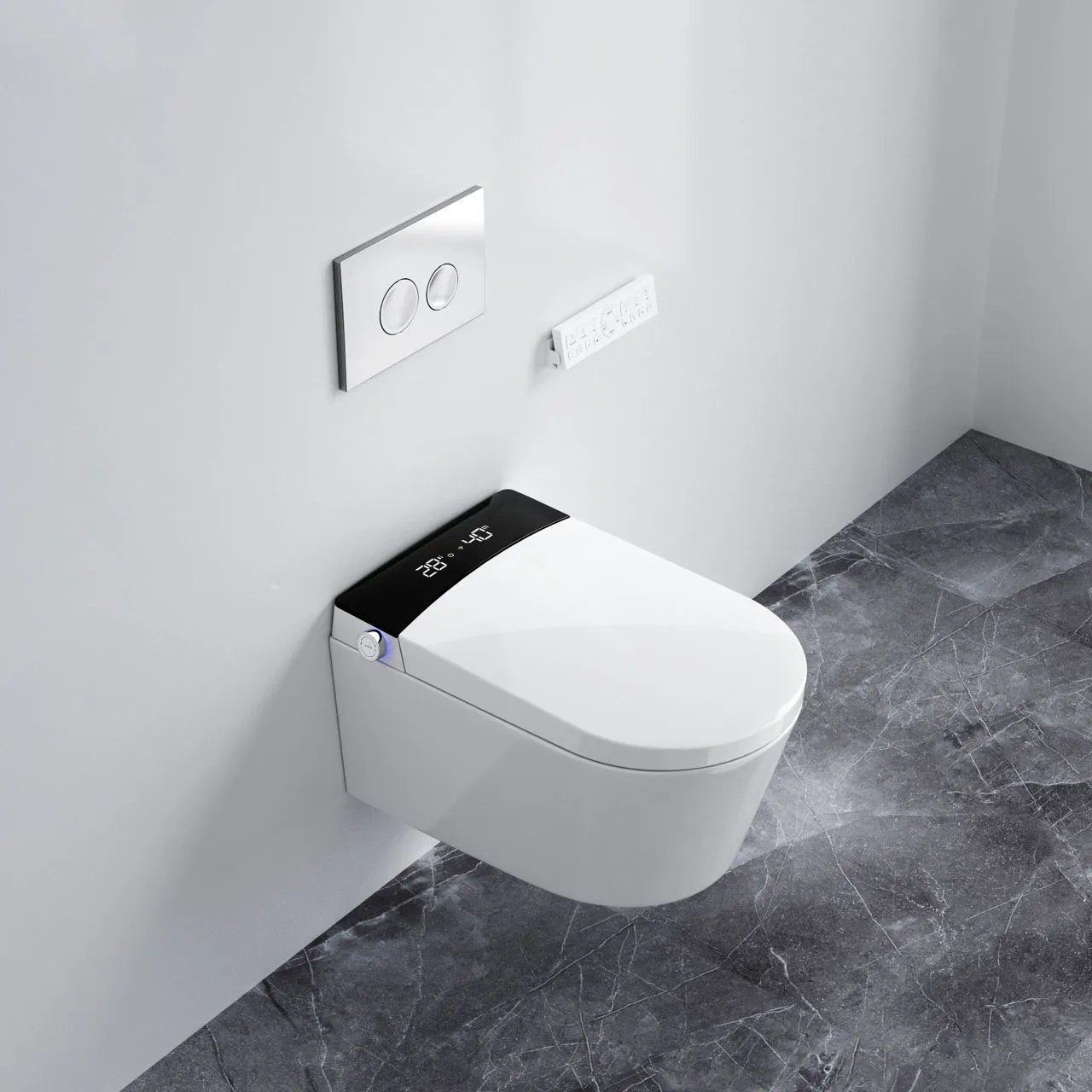 Aveeda| One-piece Elongated Wall Mounted Luxury Smart Toilet