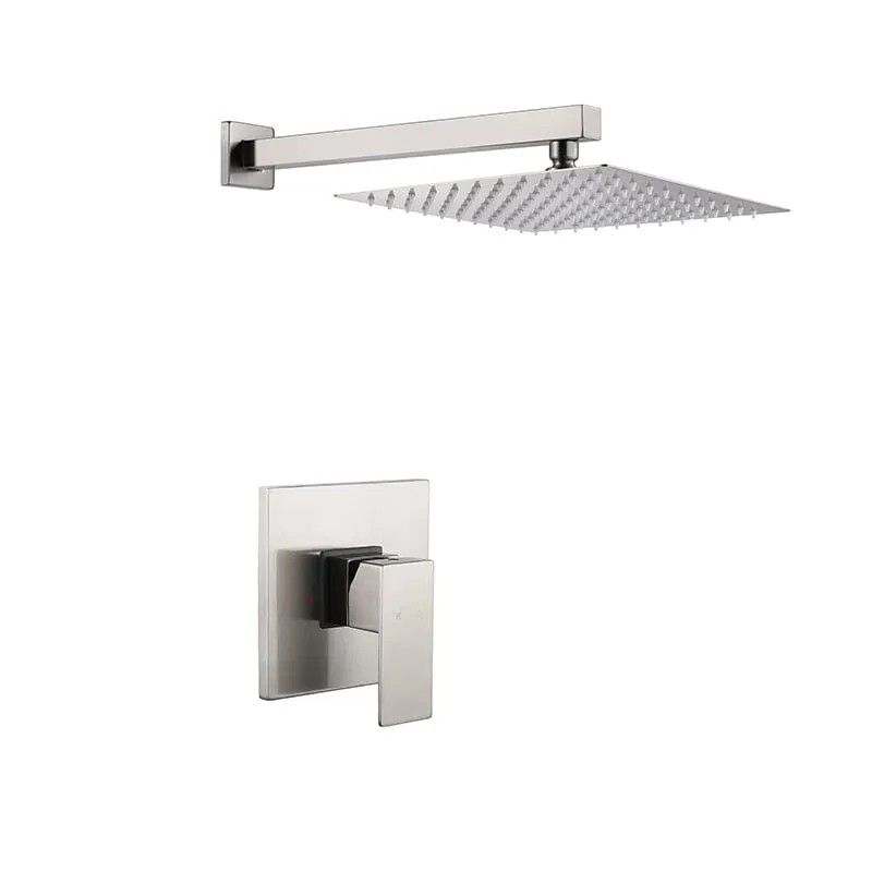 Bathroom Shower System 10'' Wall Mounted Shower Head with Rough-in Valve