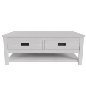 Beech Coffee Table Brushed White