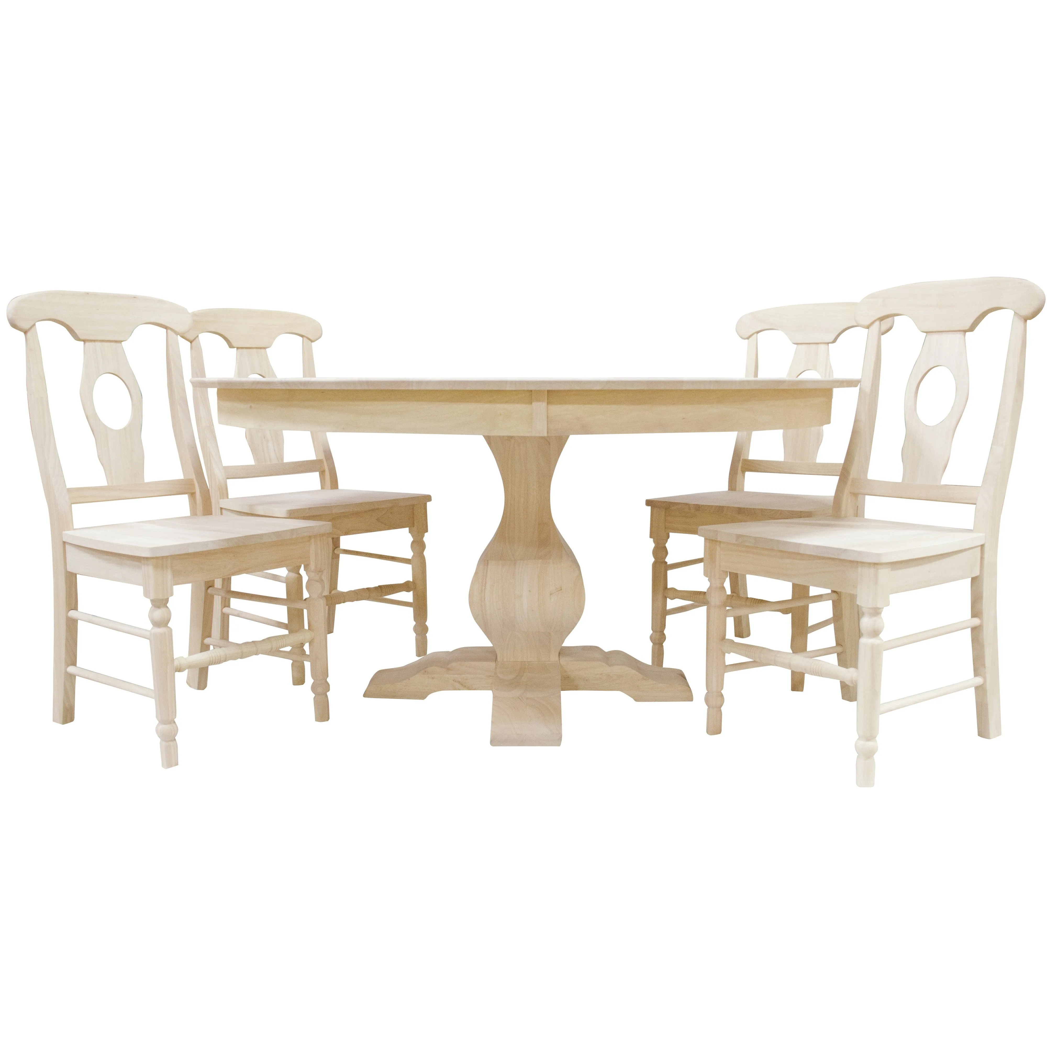 BingLTD - 30" Tall Miller Round Dining Table Set for Kitchen, Dining Room with 4 Built Chairs