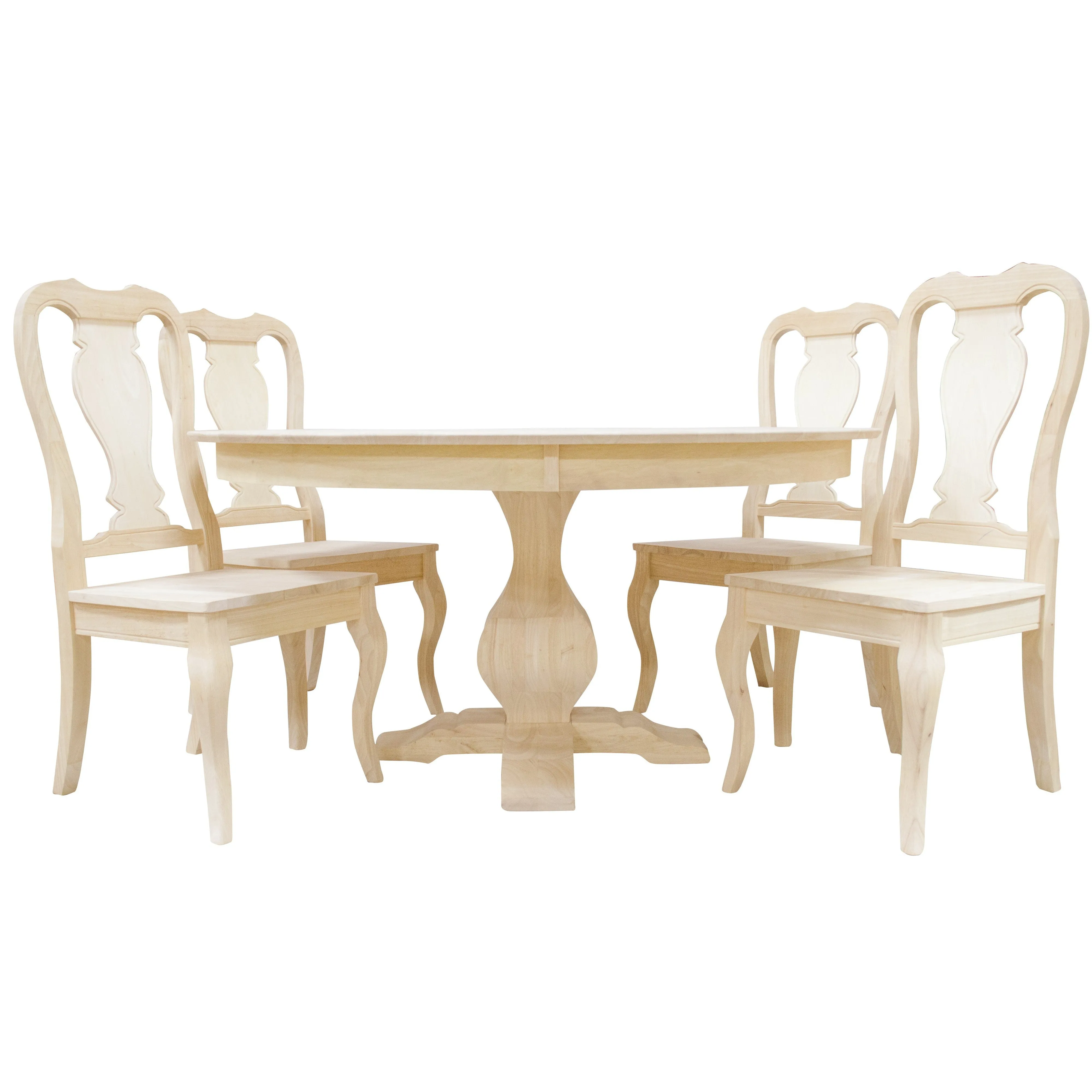 BingLTD - 30" Tall Miller Round Dining Table Set for Kitchen, Dining Room with 4 Built Chairs