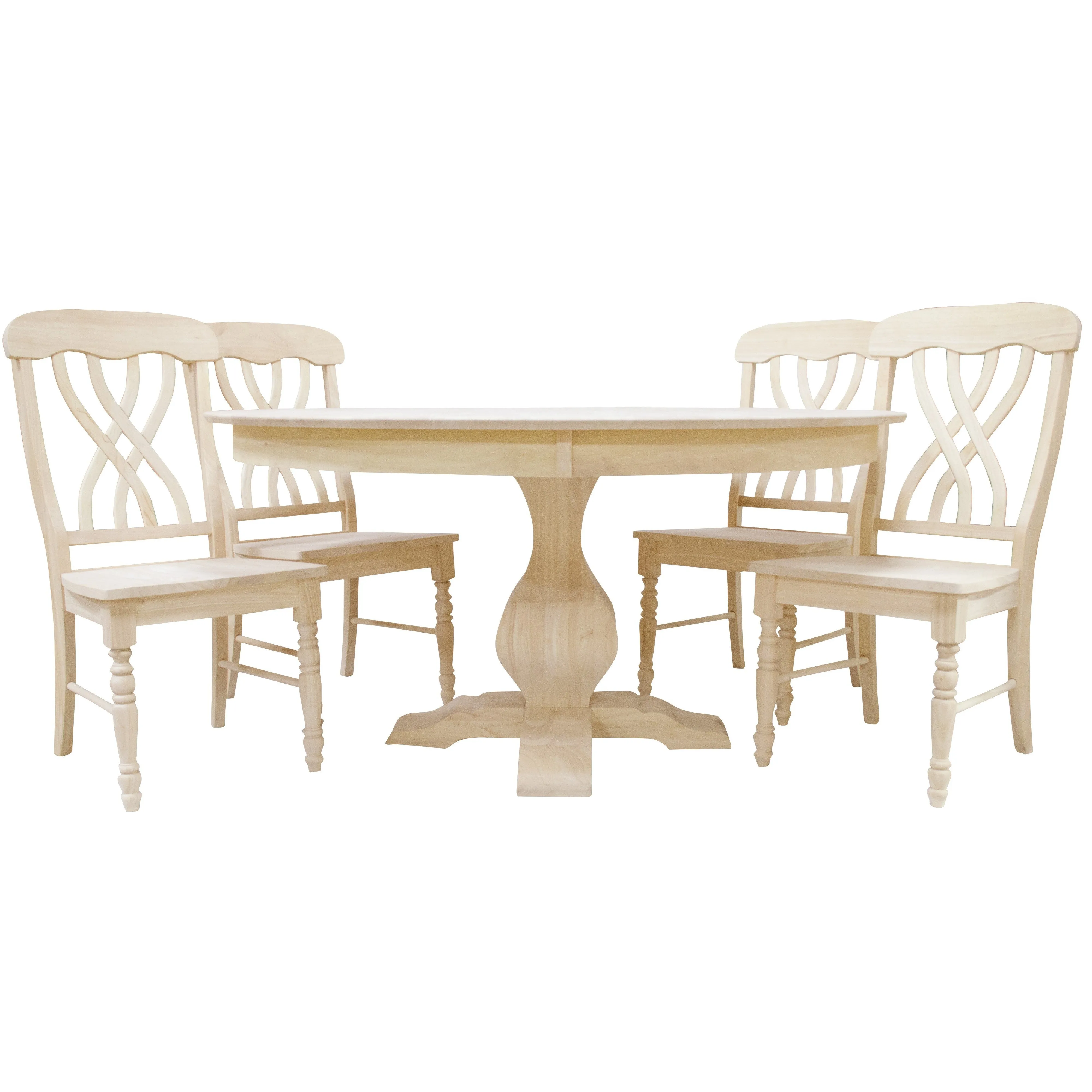 BingLTD - 30" Tall Miller Round Dining Table Set for Kitchen, Dining Room with 4 Built Chairs