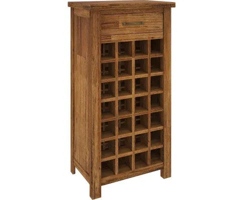 Birdsville Wine Rack 28 Bottle Sideboard Buffet Cabinet Wooden Storage - Brown