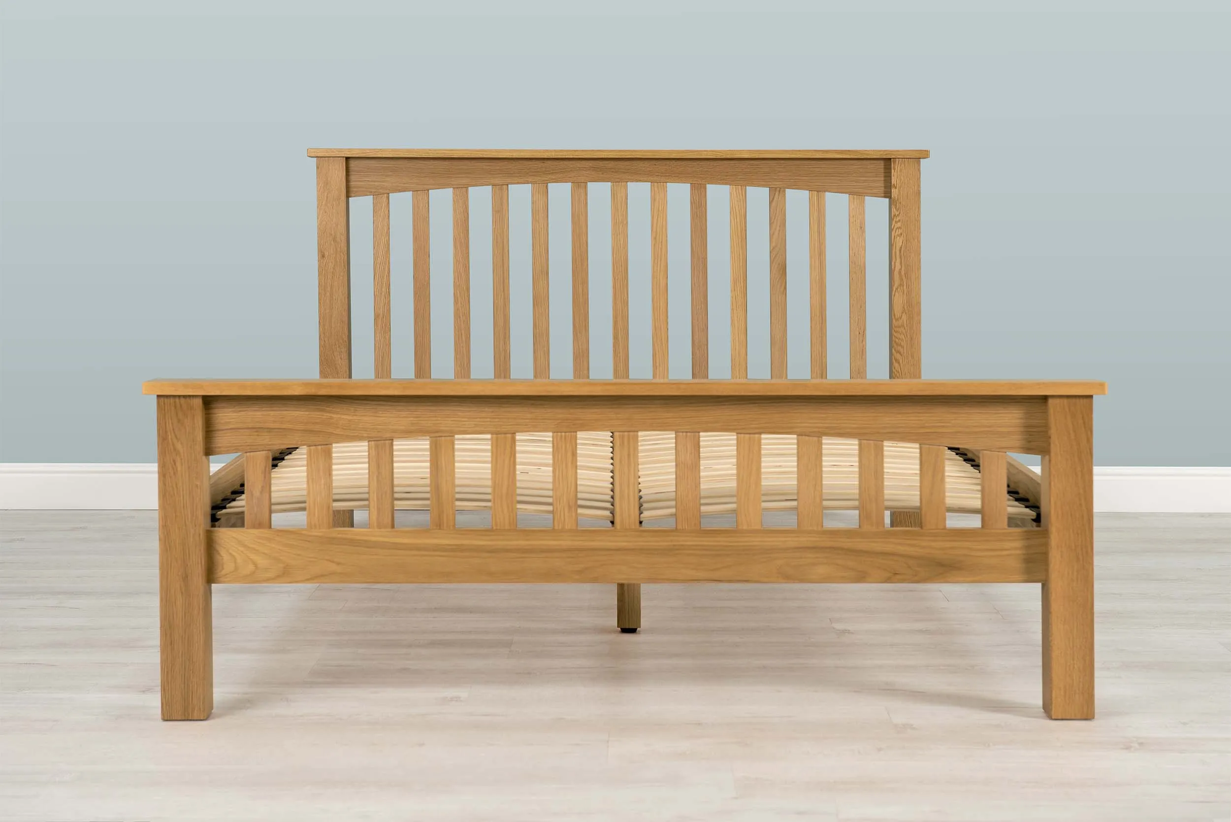 Boston Solid Natural Oak Bed Frame - 6ft Super King