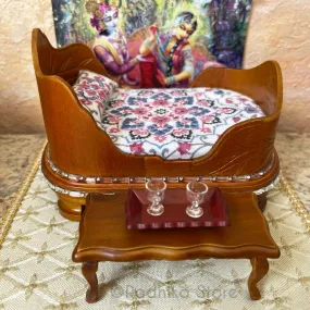 Braj Mandal- Manjari Sunshine Bed- Walnut Finish