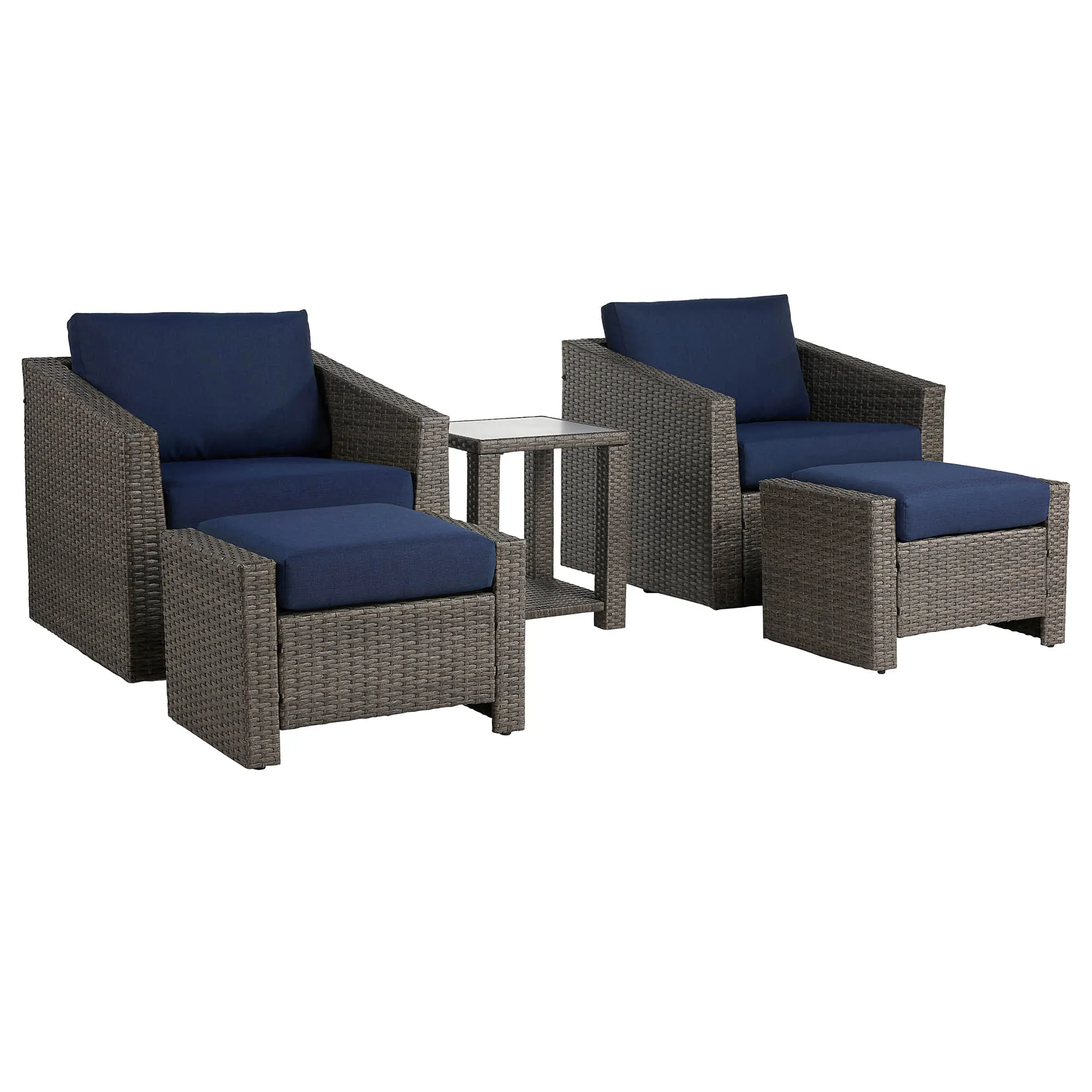 Calum Rattan Outdoor 5-Piece Patio Set