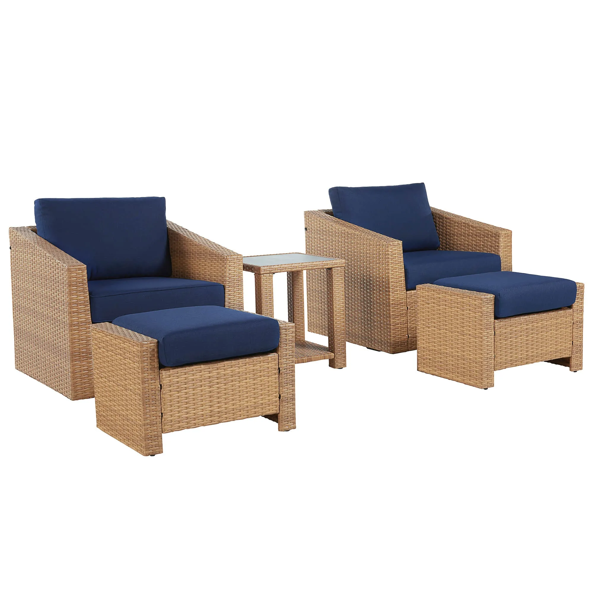 Calum Rattan Outdoor 5-Piece Patio Set