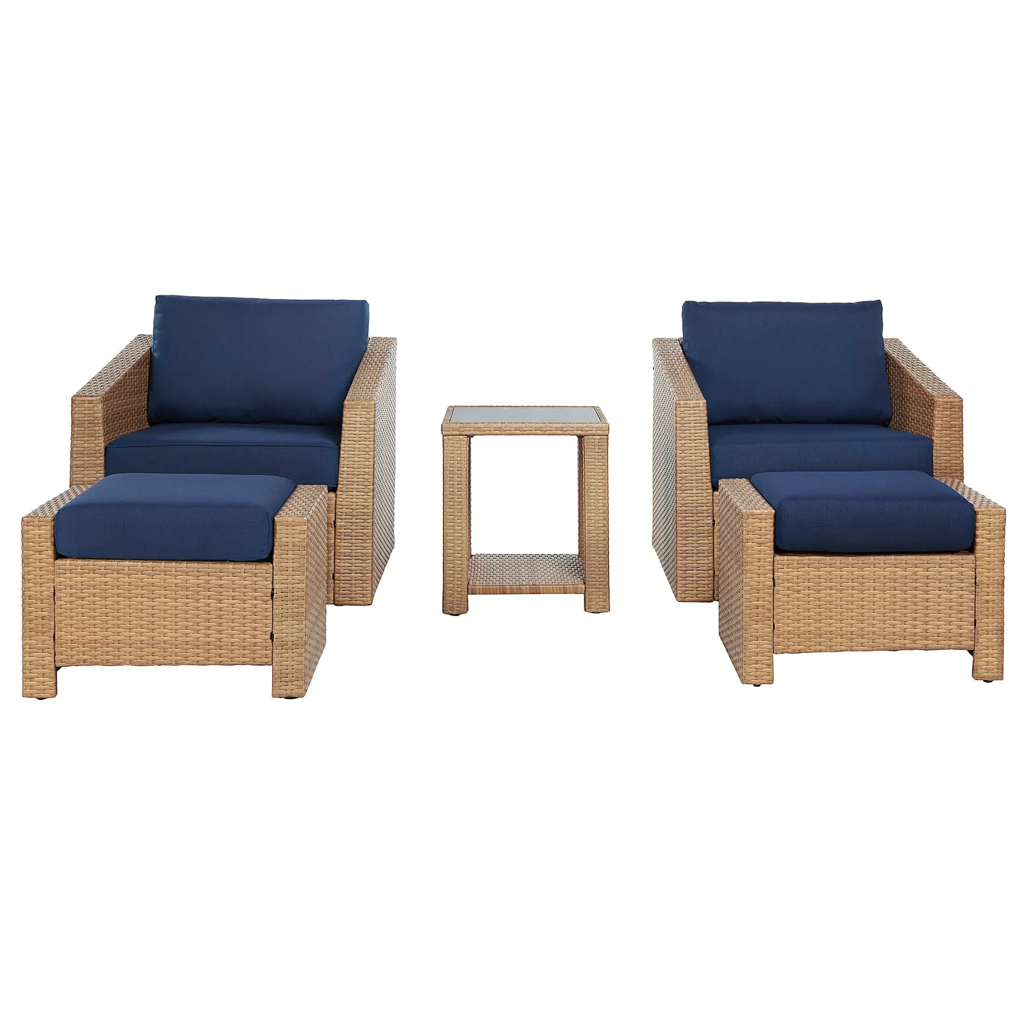 Calum Rattan Outdoor 5-Piece Patio Set