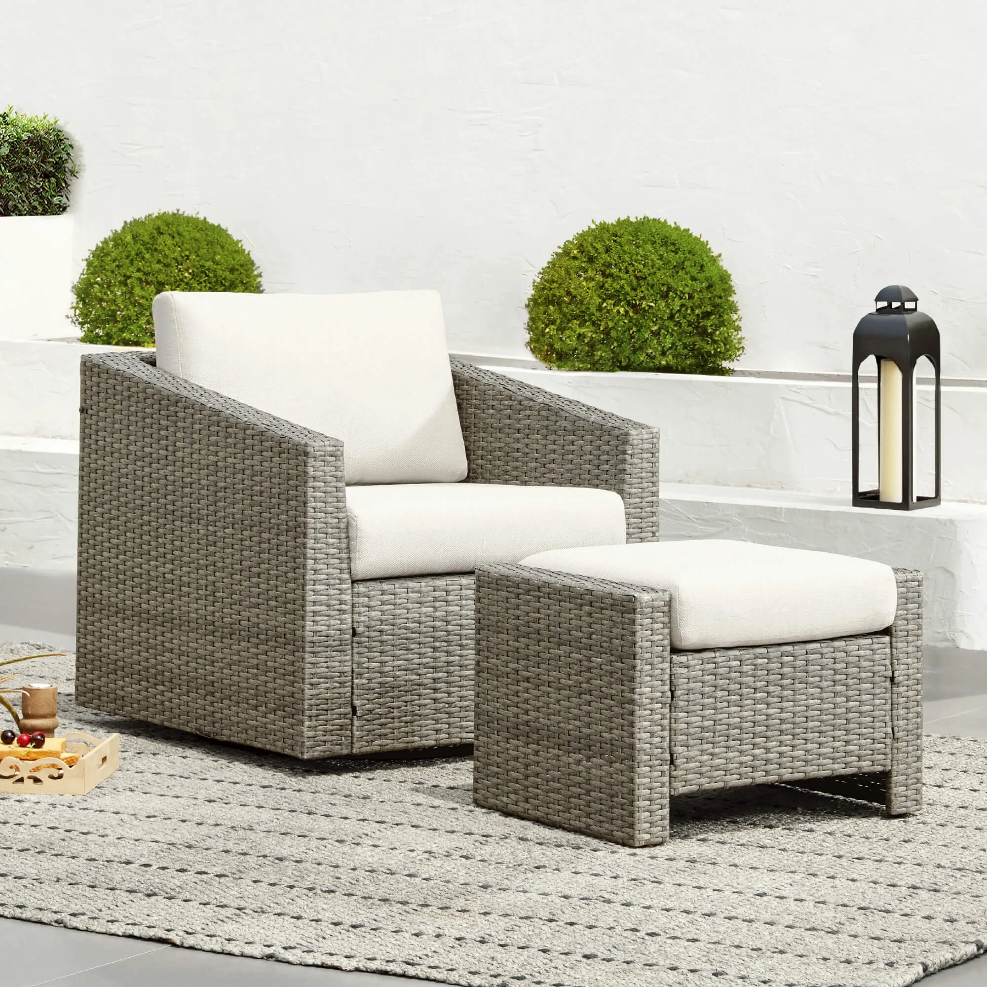 Calum Rattan Outdoor 5-Piece Patio Set