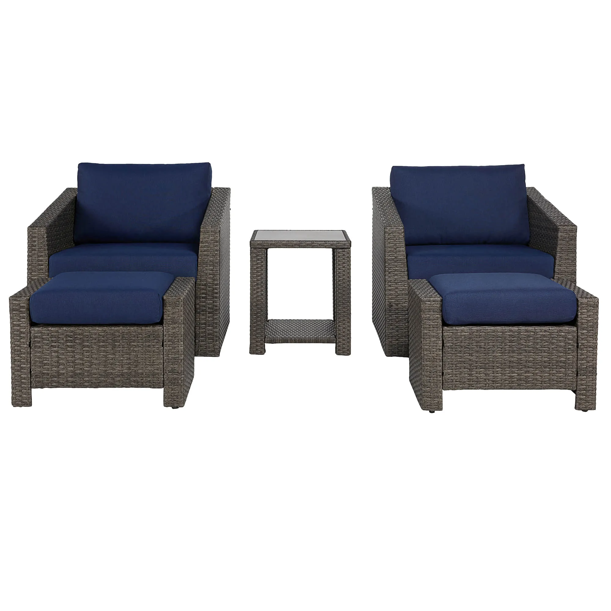 Calum Rattan Outdoor 5-Piece Patio Set