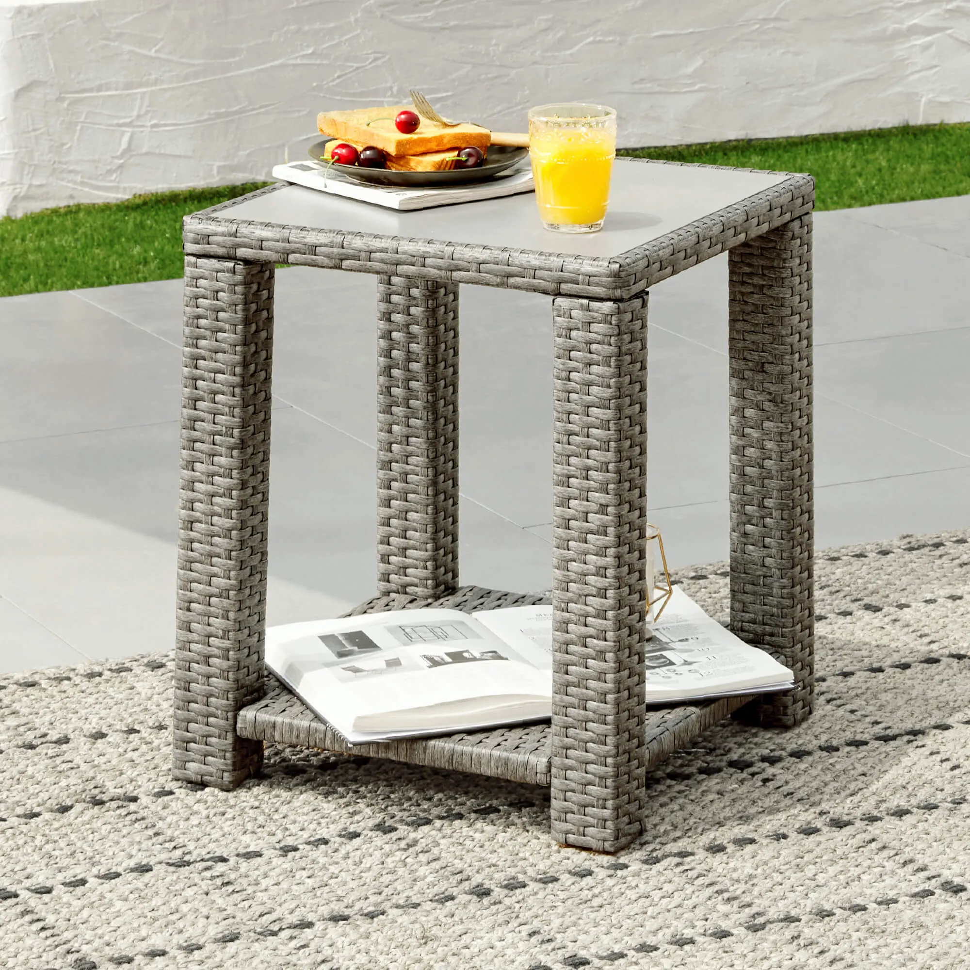 Calum Rattan Outdoor 5-Piece Patio Set