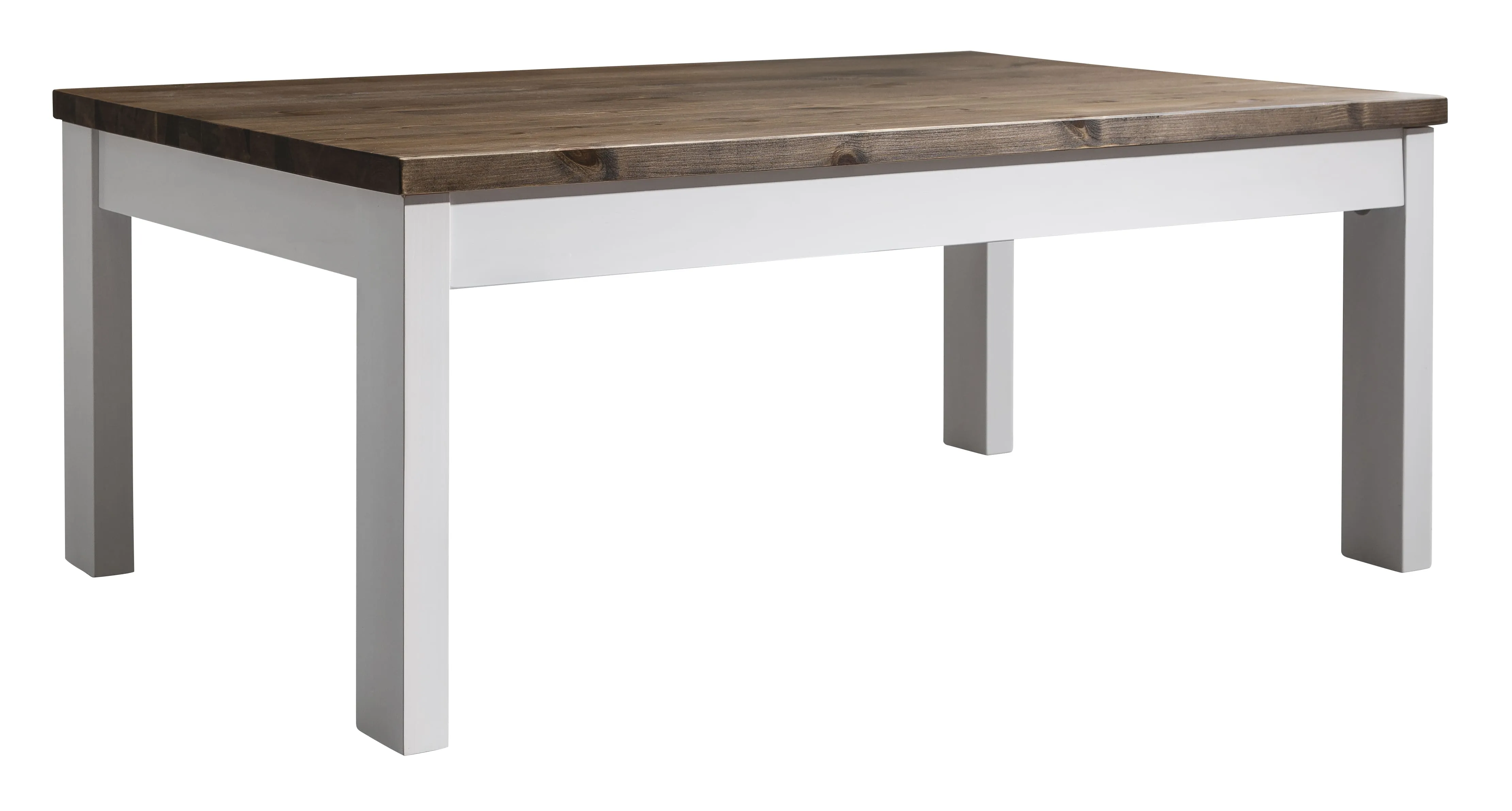 Canterbury Coffee Table Large in White and Dark Pine