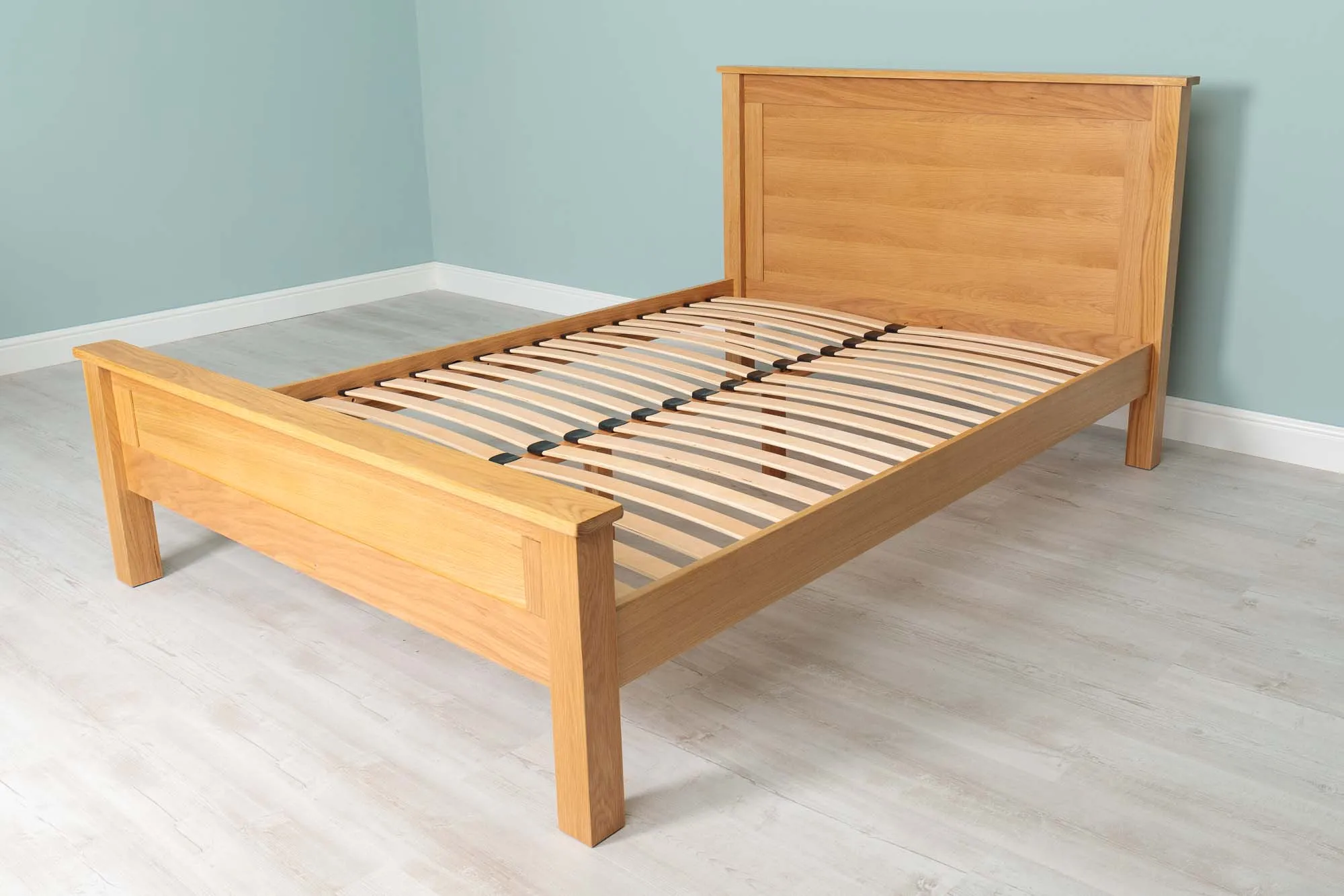 Capri Solid Natural Oak Bed Frame - 4ft6 Double