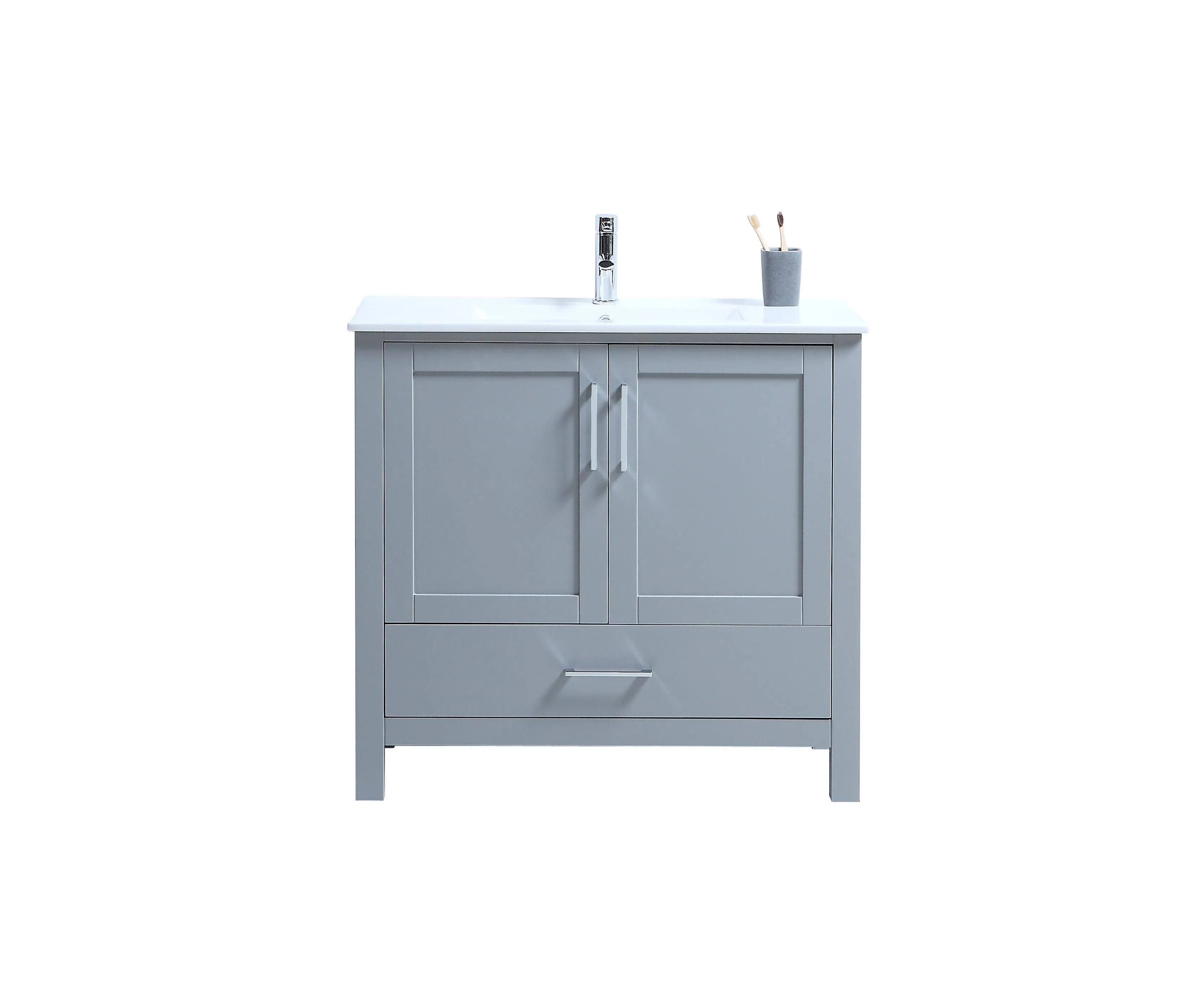 CCS201A - 36" Grey , Floor Standing Modern Bathroom Vanity