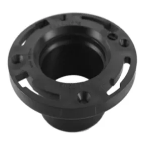 Charlotte Pipe ABS-00800K-0600HA ABS/DWV Closet Flange Hub End, Black, 4" x 3"