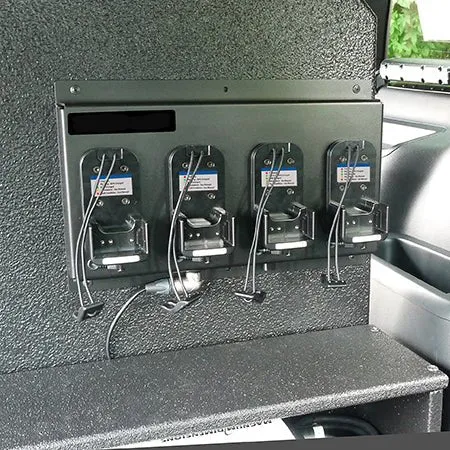 Compact Four Unit Vehicle Charger for Kenwood NX420 and TK-214 Series Radios