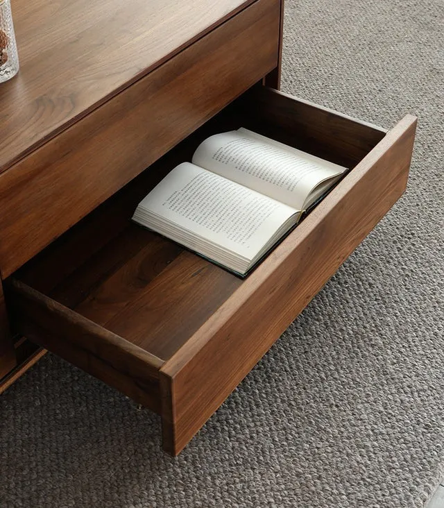 CRAFTSMAN STYLE COFFEE TABLE WALNUT WOOD, SOLID WOOD COFFEE TABLE