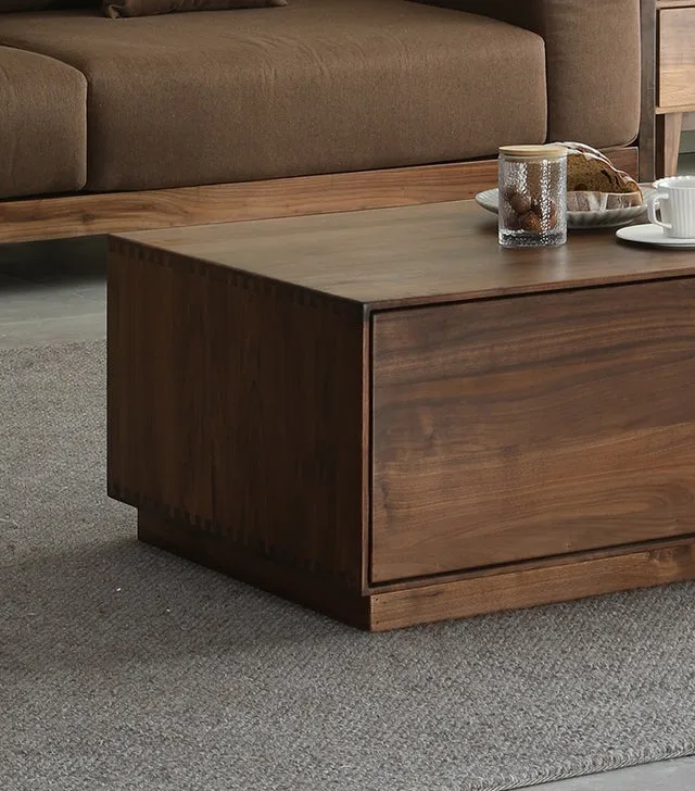 CRAFTSMAN STYLE COFFEE TABLE WALNUT WOOD, SOLID WOOD COFFEE TABLE