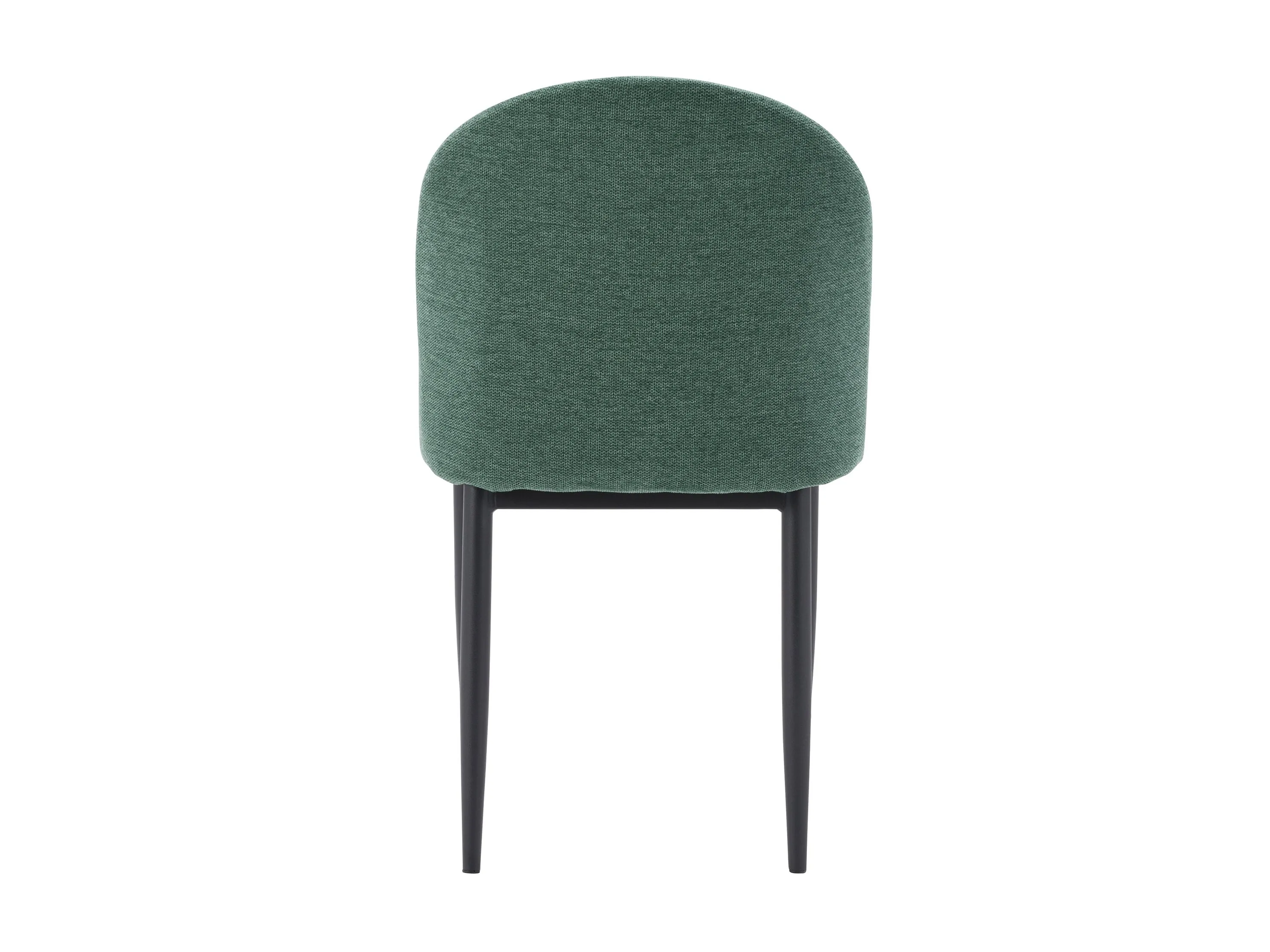 Dark Green Curved Dining Chairs, Set of 2