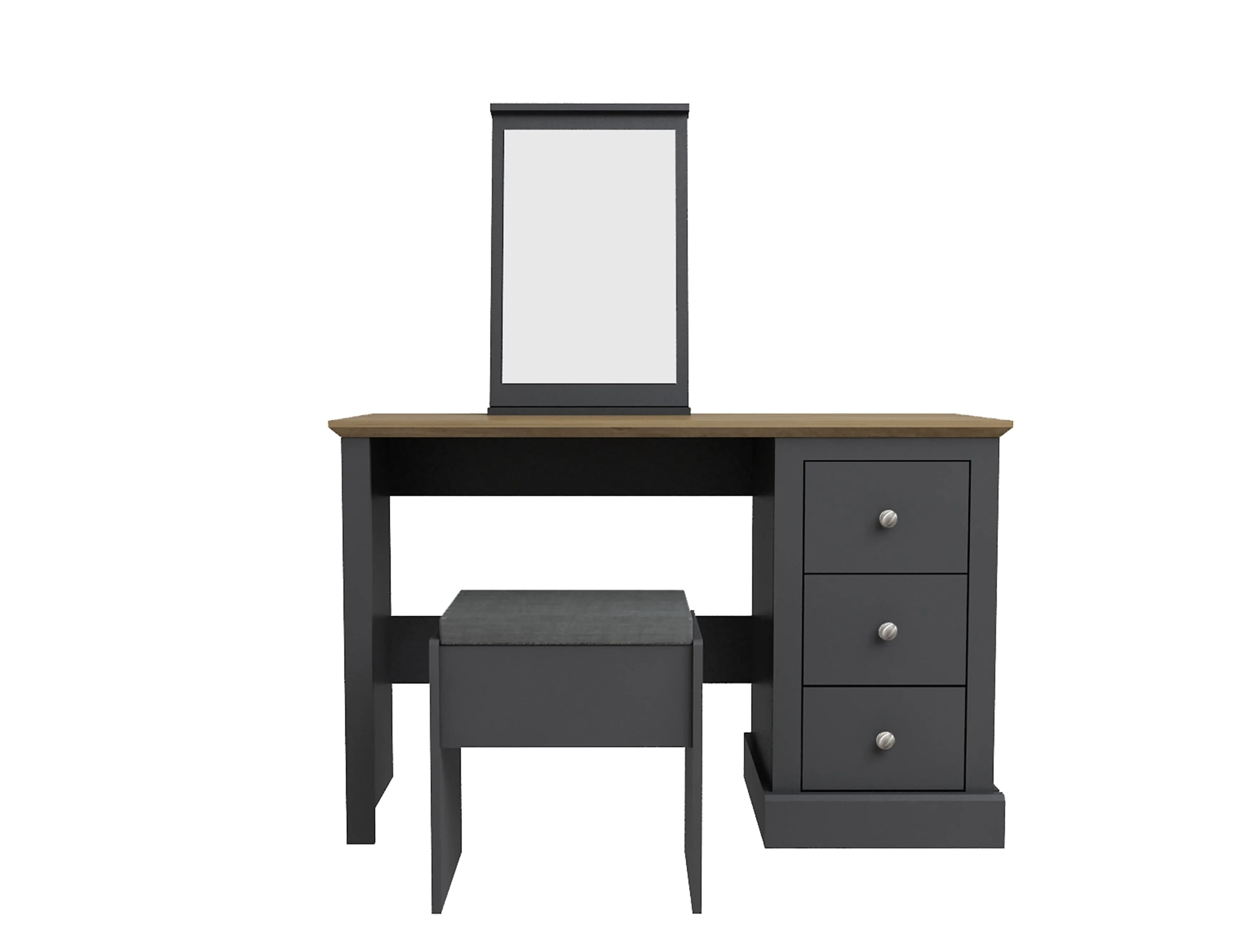 Devon Dressing Table Set Charcoal