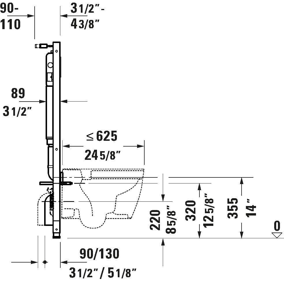 Duravit DuraStyle Wall Hung Toilet (FULL SET )