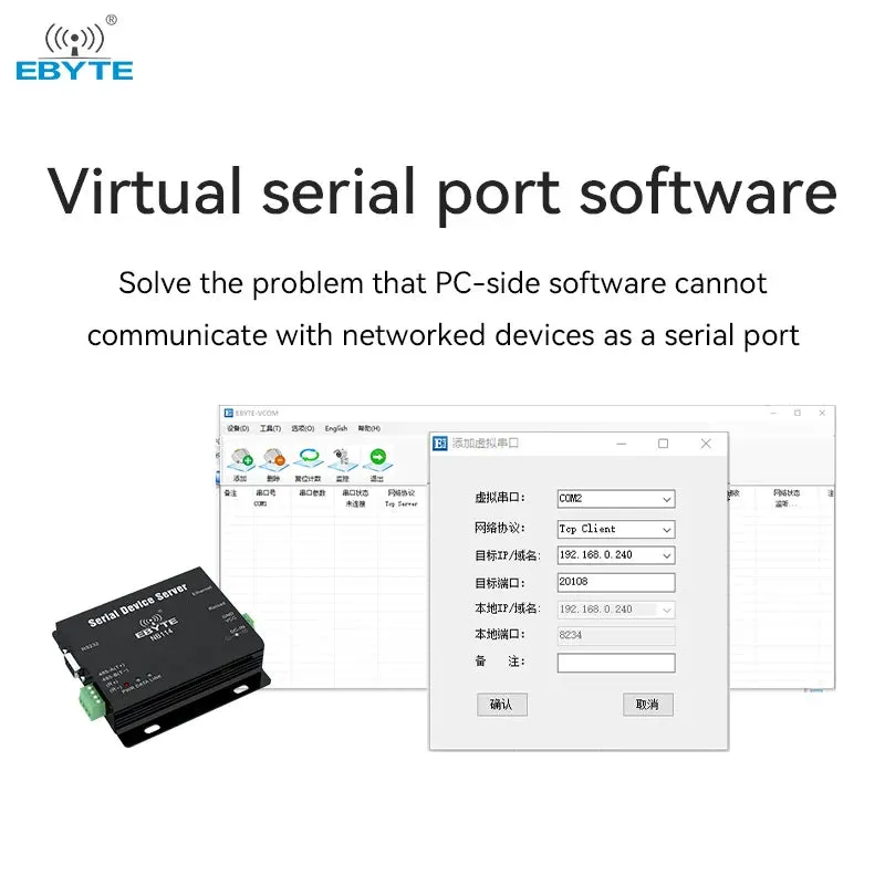 EBTYE NB114 Factory sales New product Long-distance and efficient Data transparent transmissioSerial to Ethernet server