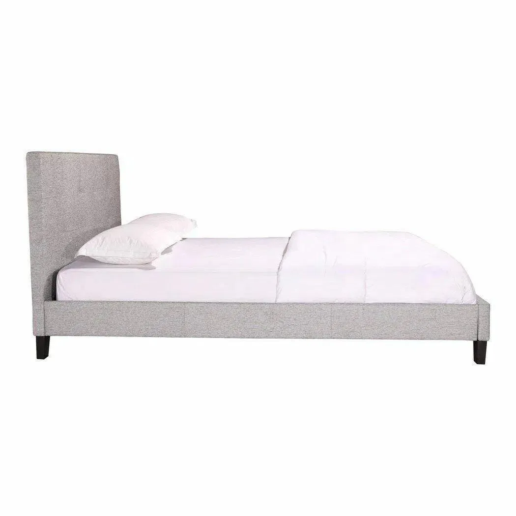 Eliza Performance Fabric Upholstered Light Grey Bed