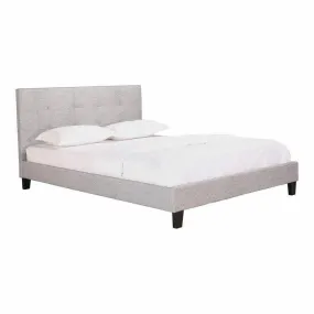 Eliza Performance Fabric Upholstered Light Grey Bed