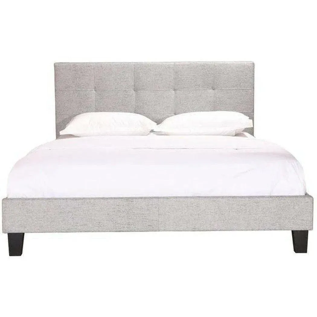 Eliza Performance Fabric Upholstered Light Grey Bed