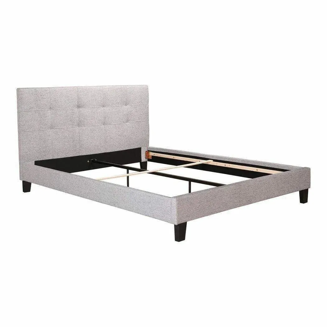 Eliza Performance Fabric Upholstered Light Grey Bed