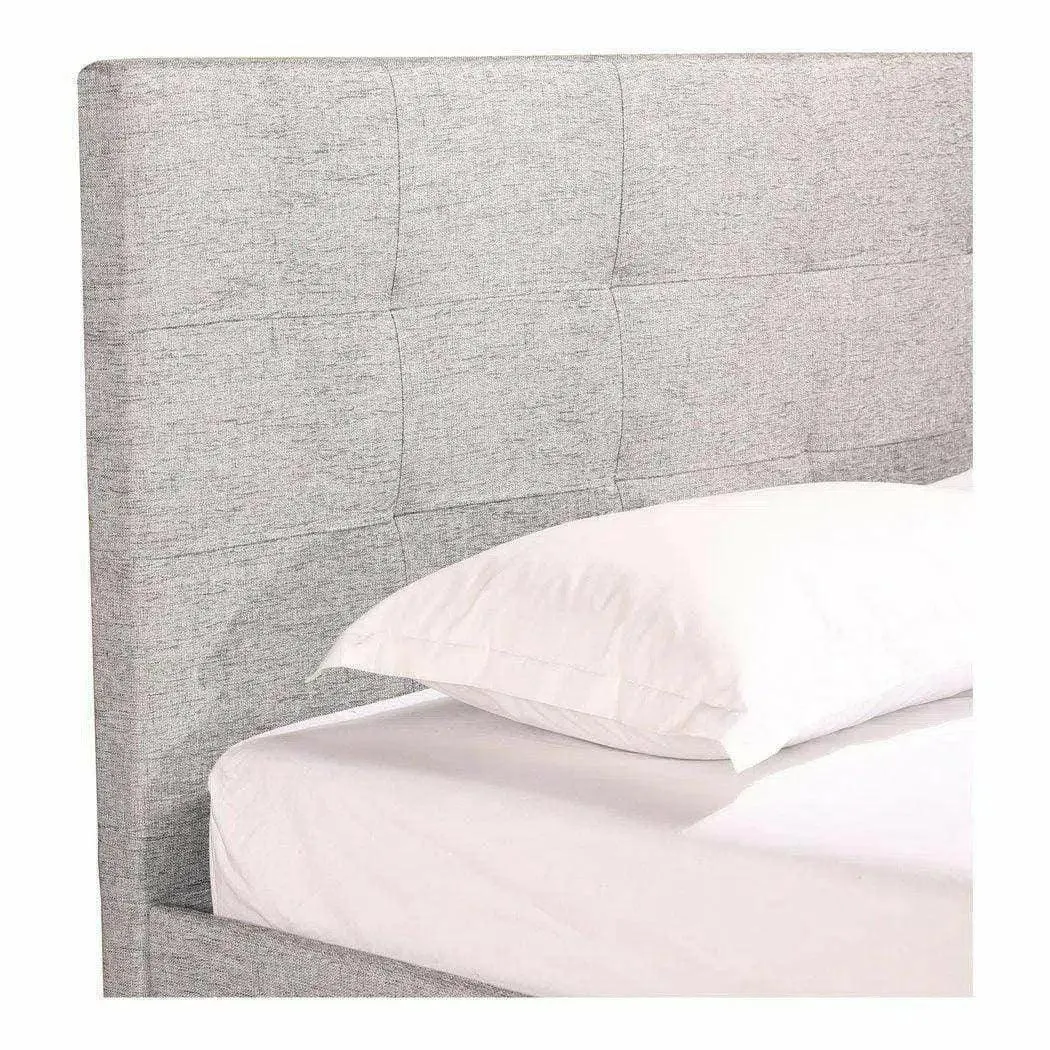 Eliza Performance Fabric Upholstered Light Grey Bed