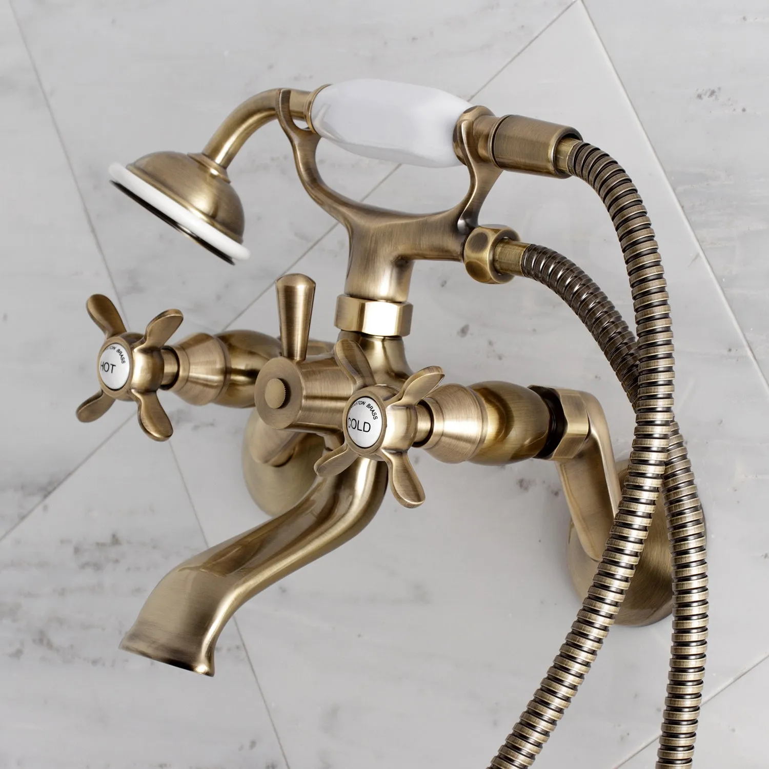 Essex Wall Mount Clawfoot Tub Faucet with Hand Shower